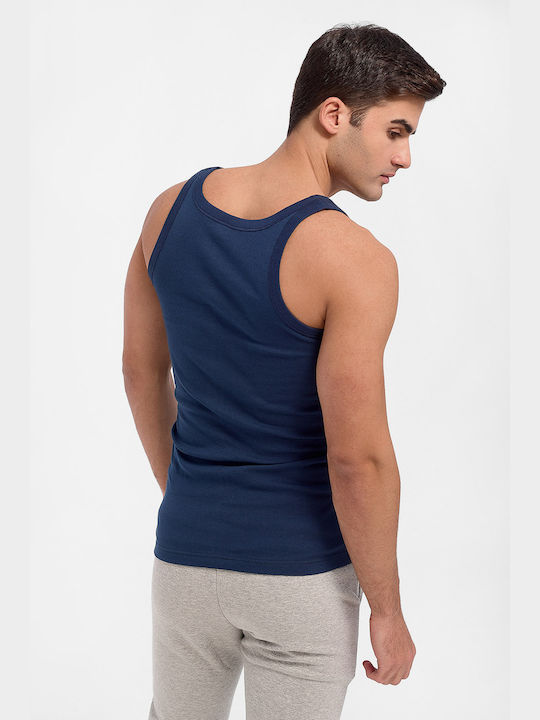 Men's Undershirt Sleeveless in Navy Blue Color