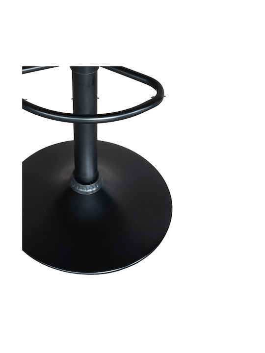 Stool Bar Dianors with Adjustable Height Black-Base Black 38x38x75cm