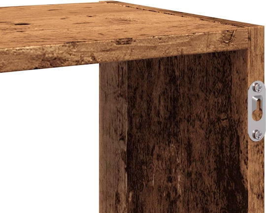 Brown Wall Shelf 100x25x50cm