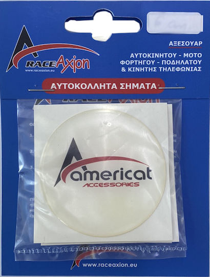 Race Axion Αυτοκόλλητα Σήματα Αυτοκινήτου με Επικάλυψη Σμάλτου 5 x 5cm για Ζάντες Αυτοκινήτου σε Λευκό Χρώμα 4τμχ