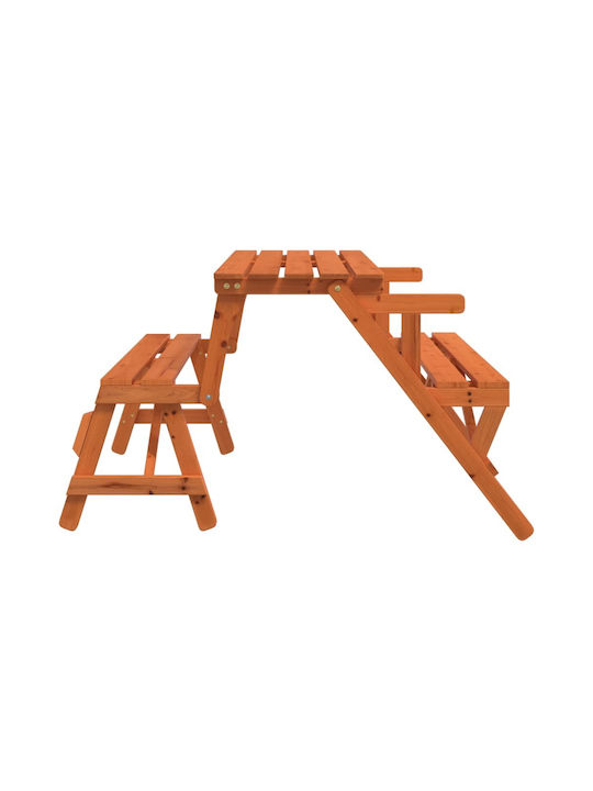 Outdoor Dinner Wood Table Brown 110x133x72cm