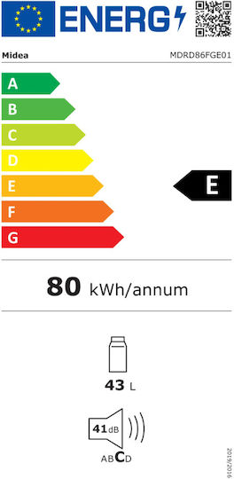 Midea Мини Бар 43лт В49.2xШ47.2xД45см. Бял MDRD86FGE01