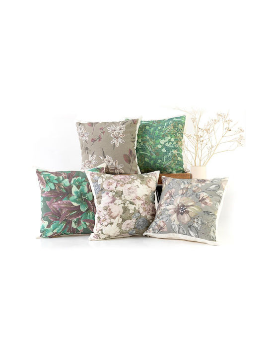 Borea Sofa Cushion Design 74 100% Cotton Ecru 45x45cm