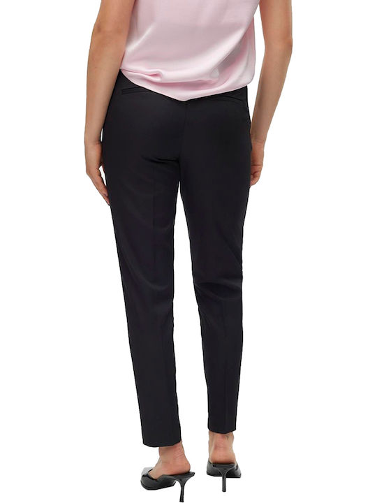 Vero Moda Women's Fabric Trousers in Tapered Line Black