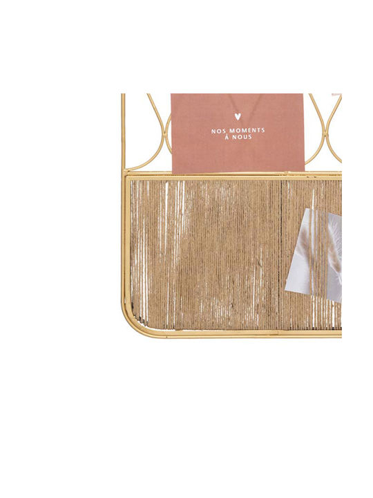 Wall-mounted Metallic Photo Frame with Gold Frame