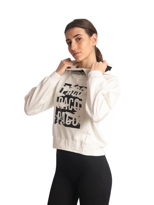 Paco & Co Women's Hooded Sweatshirt White