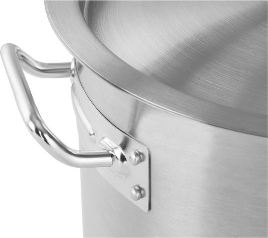 Royal Catering Stainless Steel Cooking Pot Lid Induction Stove 14 L