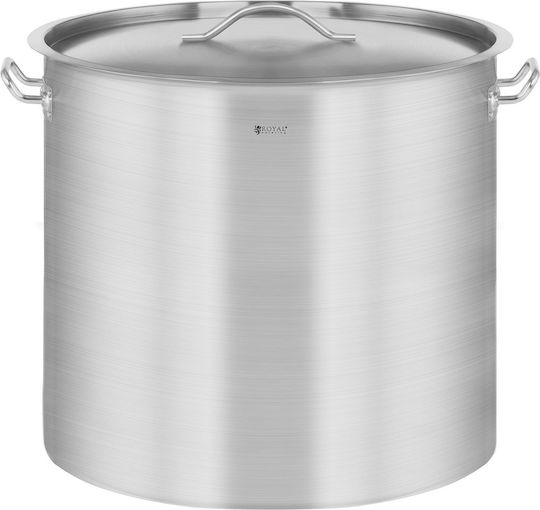Royal Catering Stainless Steel Cooking Pot Lid Induction Stove 50 L