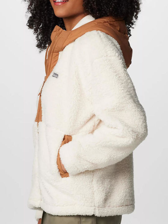 Damen Jacke Chalk, Camel Brown