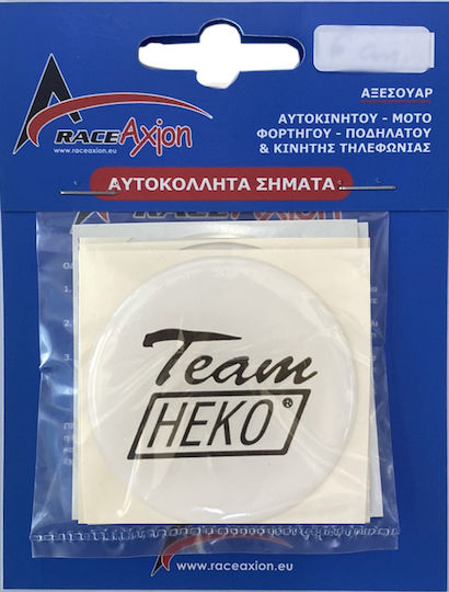 Race Axion Car Signal Stickers with Enamel Coating 5.5 x 5.5cm for Car Wheels in White Color 4pcs