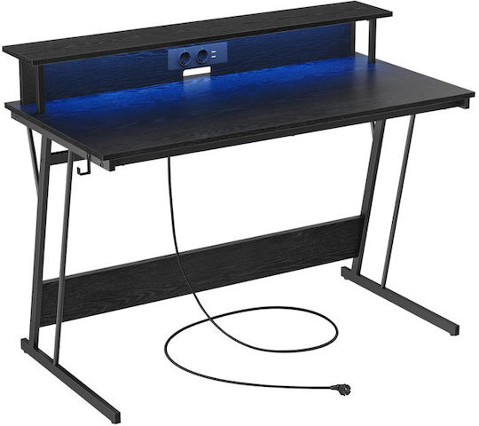 Γραφείο Gaming με LED & USB θύρες 120x60x91εκ. Led