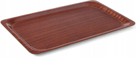 Non-Slip Laminated Serving Tray Walnut 460 x 360 mm Hendi 507025