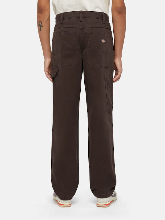 Dickies Duck Canvas Carpenter Men's Trousers in Regular Fit Dark Brown