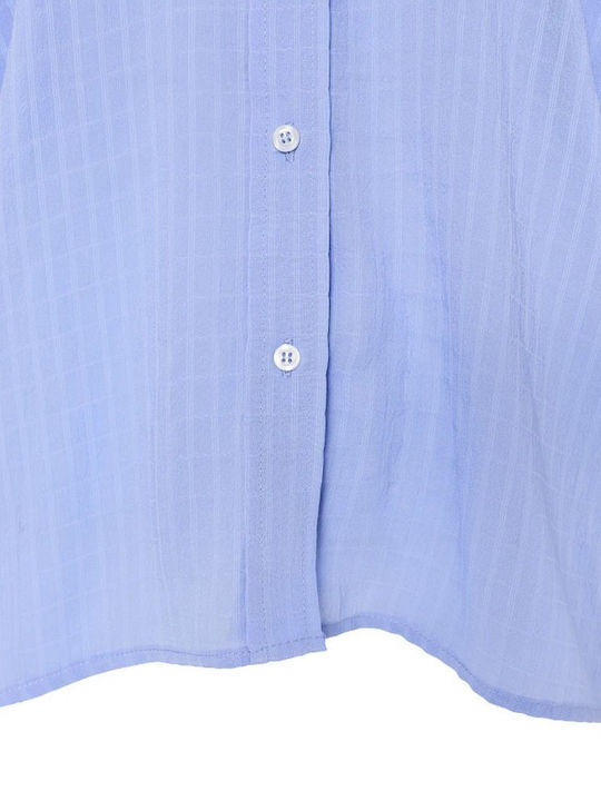 Women's Short Sleeve Shirt Sky Blue