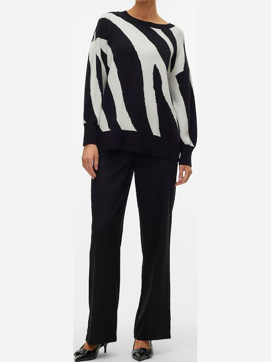 Bluze Damă Animal Print Mânecă Lungă Negru/bej