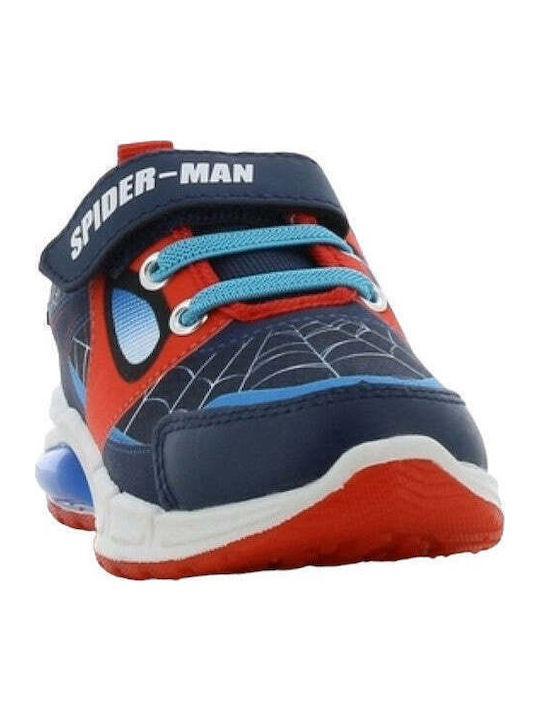Παιδικά Sneakers Ανατομικά με Σκρατς & Φωτάκια Μπλε