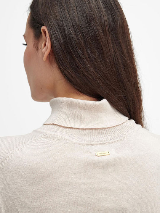 Women's Long Sleeve Sweater Turtleneck Beige Light
