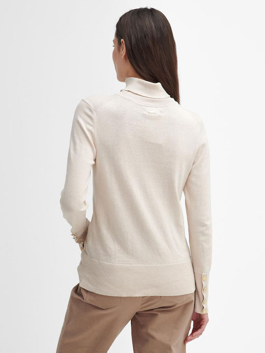 Women's Long Sleeve Sweater Turtleneck Beige Light