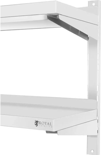 Doppelwandiges Küchenregal Verstellbar Edelstahl 100 x 40 cm