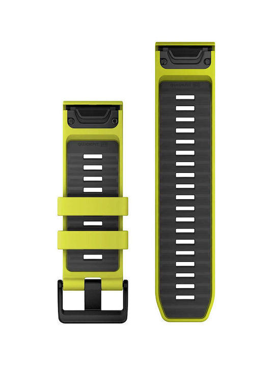 Garmin Quickfit 26 Amp Yellow Graphite Silicone Wearable Strap Garmin Quickfit 26 Amp Yellow Graphite Silicone Wearable Strap