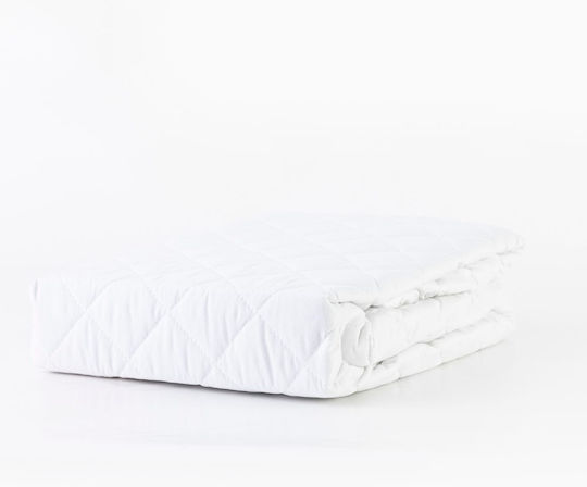 Borea Protective Cover Single Waterproof with Skirt White 100x200+40cm