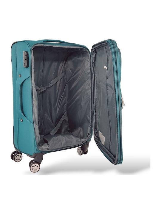 Medium Fabric Suitcase 4 Wheels Playbags Collection Fw8024-24 65cm Petrol