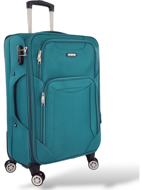 Medium Fabric Suitcase 4 Wheels Playbags Collection Fw8024-24 65cm Petrol