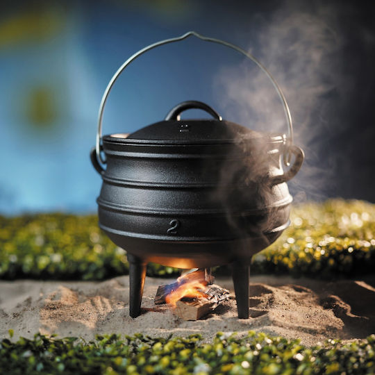 Cast Iron Hunting Pot Cooking Over Fire Soups Stews Diameter 245 X 280 Mm 6 L