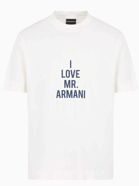 I Love Mr Armani Тениска Бял