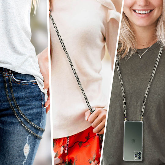 Chain Phone Jewelry Cuban Chain 120cm Black