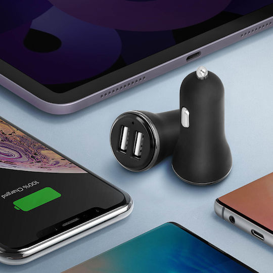 2400ma Usb 2 Port Car Charger Led Charge Indicator