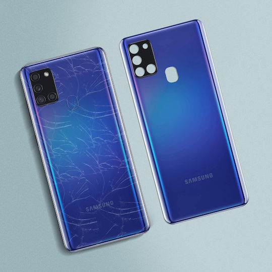 Battery Cover Samsung Galaxy A21s Rear Panel Replacement Blue