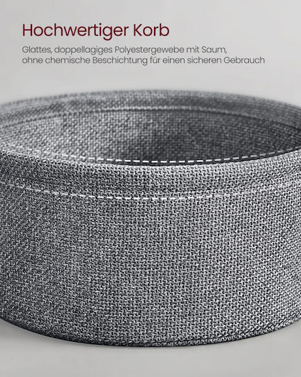 Στρογγυλό Βοηθητικό Τραπεζάκι Ξύλινο Dove Grey / Slate Grey Μ45xΠ45xΥ50εκ.