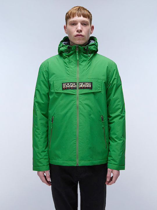 Napapijri Rainforest Open Herren Winter Jacke Lässig Green Kelly