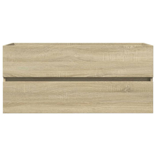vidaXL Blat cu Lavoar L100xW38.5xH45cm Maro