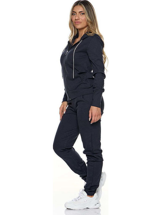 Damen Sweatshirtjacke Kapuzen Dark blue