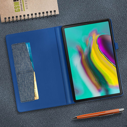 Samsung Galaxy Tab S5e Flip Case Stand Function Wallet Blue