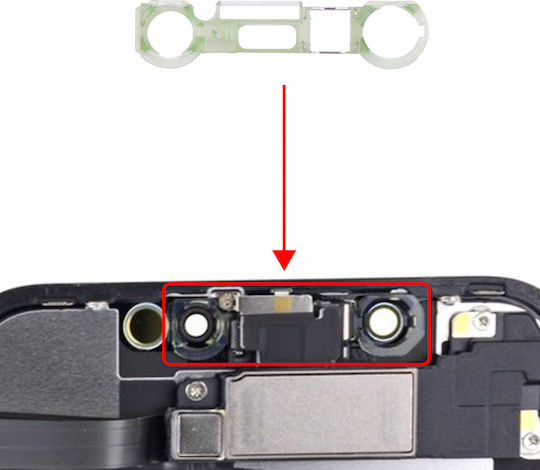 Clappio Front Camera Support Internal Speaker Sensors Iphone Xr Transparent