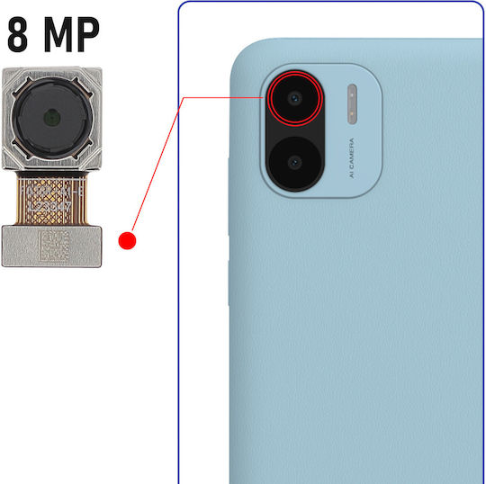 Clappio Camera Modul Redmi A2 8mp Main Sensor Black