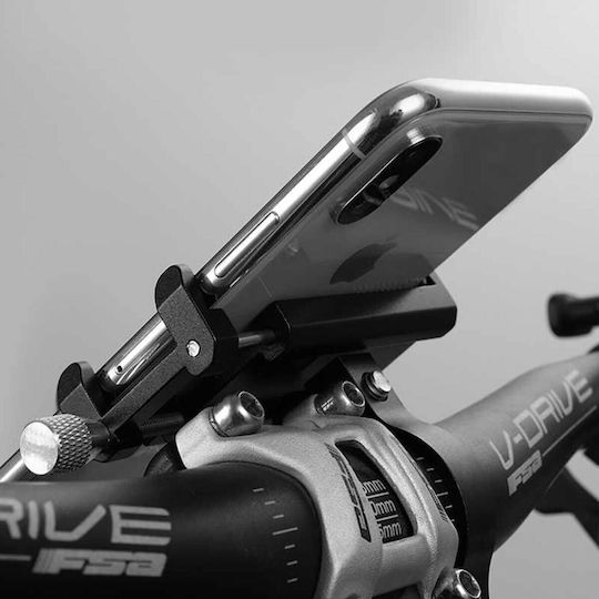 Suport Telefon Bicicletă pentru Telefoane de la 55 la 100mm Suport Ghidon Oțel G-81 Negru
