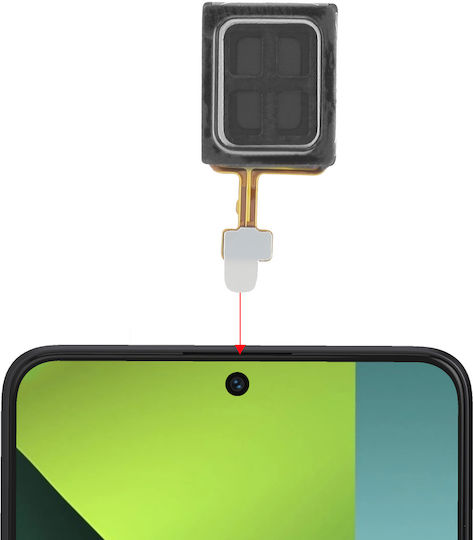 Clappio Internal Speakers for Redmi Note 13 Pro Compatible Mobile Phone Speaker Spare Part Black
