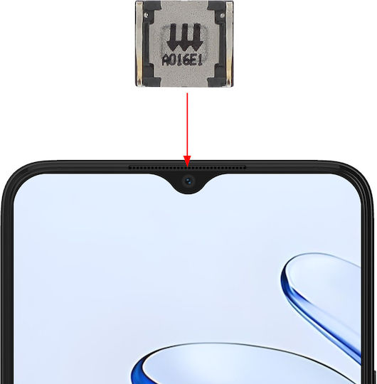 Clappio Internal Speakers Honor 70 Lite Honor X6 Replacement Earphone Black