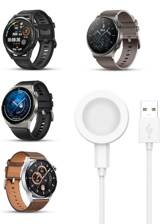 Безжично зарядно Huawei Watch GT 3 Pro GT 2 Pro GT Runner GT 3 Бяло