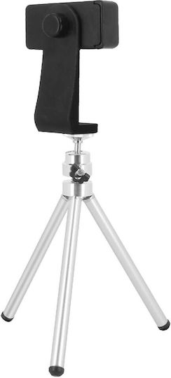 360° Rotating Smartphone Desk Tripod Linq Extendable Feet Silver