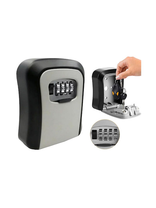 Suport De Chei Cu Combinație Metalic Cu Roată Cu Combinație 11.5x9.5x4cm Montare Pe Perete