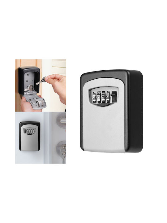 Suport De Chei Cu Combinație Metalic Cu Roată Cu Combinație 11.5x9.5x4cm Montare Pe Perete