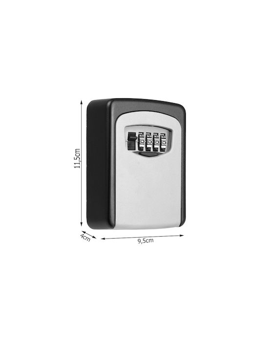 Suport De Chei Cu Combinație Metalic Cu Roată Cu Combinație 11.5x9.5x4cm Montare Pe Perete