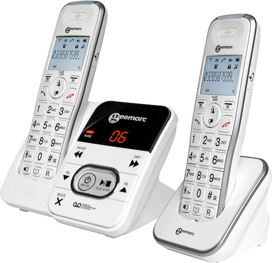 Geemarc Senior Landline Telephone Amplidect 2951 Wireless Dual Handset White