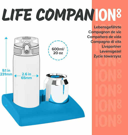 Ion8 Sticlă Pentru Copii Unicorni Din Plastic Cu Capac Cu Filet Antivărsare Petrol 500ml