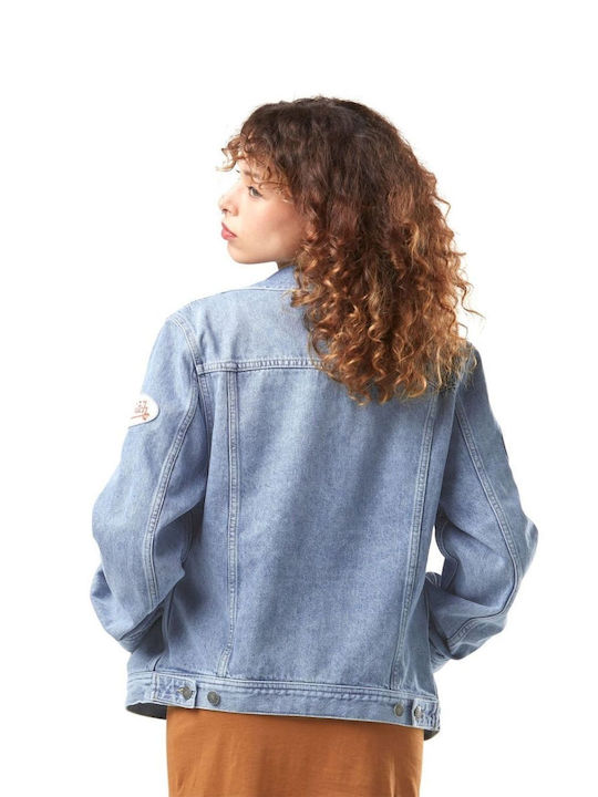 Von Dutch Women's Short Jean Jacket for Spring or Autumn Denim